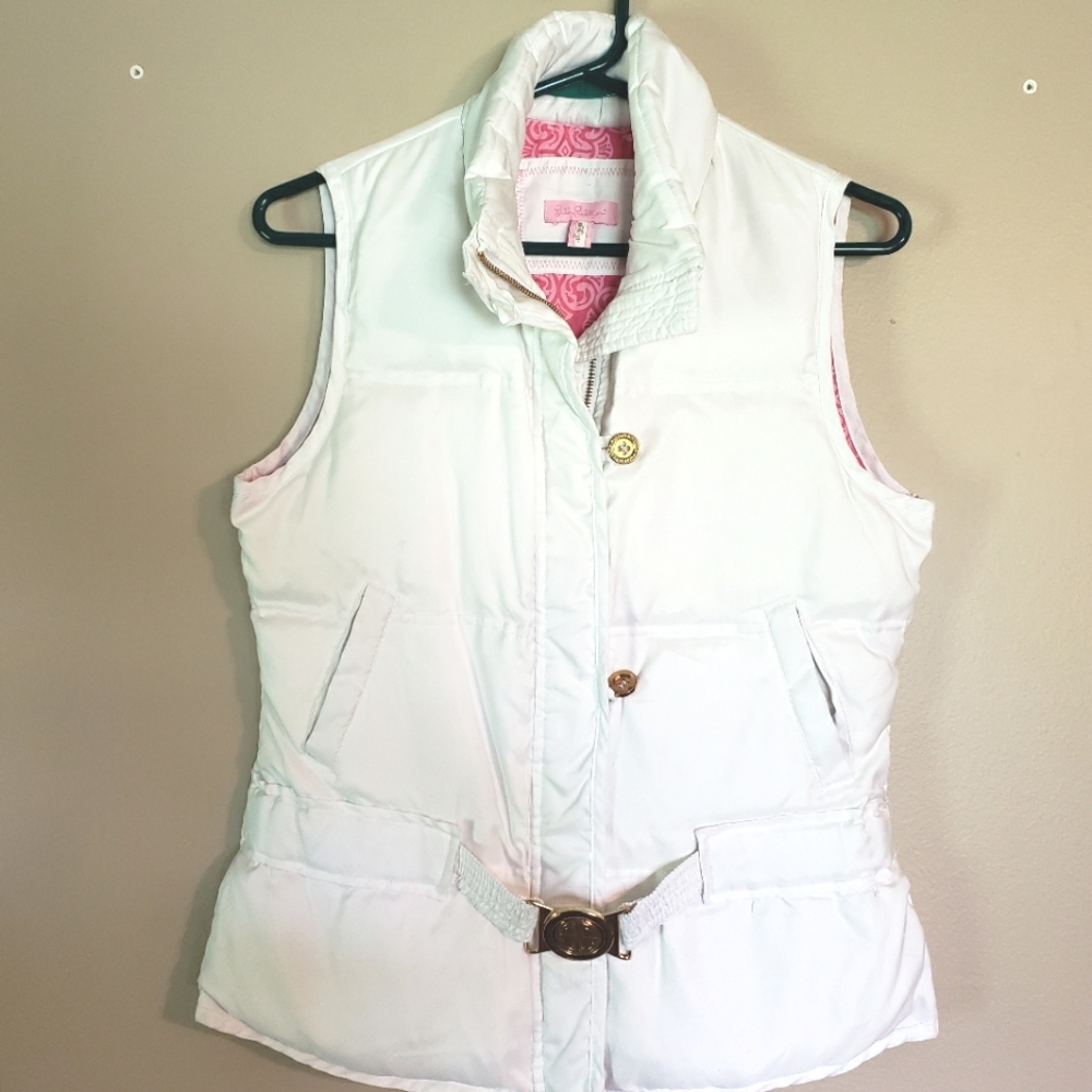 Lily Pulitzer Down White Puffer Vest
